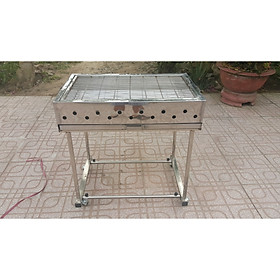 Bếp nướng than ngoài trời.Inox Tốt + Tặng kèm Có Vĩ Nướng + Vĩ dựng than
