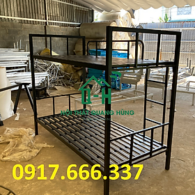Mua GIƯỜNG TẦNG SẮT HỘP 4X4 MÀU ĐEN 1MX2M DÀNH CHO HỌC SINH SINH VIÊN
