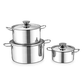 Bộ Nồi Inox 1 Đáy Sunhouse SH114