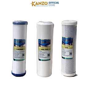 Combo 3 Lõi Lọc Nước 1,2,3 Kanzo RO L123 (Lõi PP5 + OCB + PP1) - Hàng chính hãng