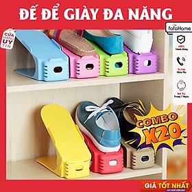 Combo Đế Để Giày Dép Thông Minh Kệ Để Giày Dép Tiện Dụng - Giao Màu Ngẫu Nhiên - 20 Đế