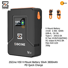Mua ZGCine V50 V-Mount Battery 50wh 3800mAh PD Quick Charge
