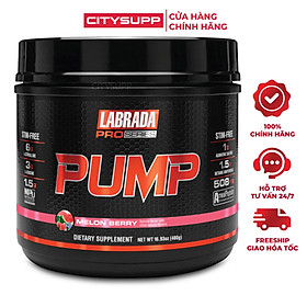 Labrada pump pro series , pre-workout không caffeine, hỗ trợ pump cơ, cải thiện hiệu suất