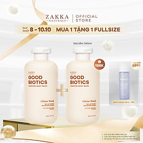 [Citrus Wood] Sữa tắm lợi khuẩn hương nước hoa Good Biotics Scented Body Wash Zakka Naturals 300ml