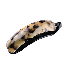Large Acetate Banana Hair Clip Hair Clamp Claw Ponytail Holder Light Brown