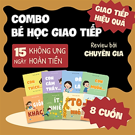 Sách - Combo Bé Học Giao Tiếp - Bộ 8 cuốn giấy Bồi cứng