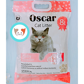 Cát Vệ Sinh Oscar 8L (lít) Cho Mèo - Siêu vón cục nhanh - Khử Mùi - Ít Bụi