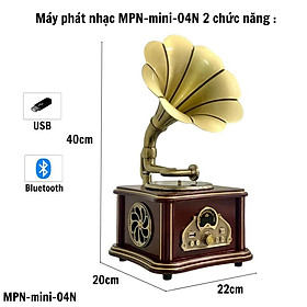 Máy Phát Nhạc Mini - Máy Nghe Nhạc Bluetooth Tân Cổ Điển MPN-mini-04N