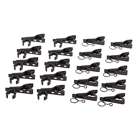 20 Pieces Ring-type Lapel Lavalier Tie Microphone Metal Clips Mic Holder