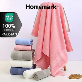 Khăn Tắm 100% Cotton Cao Cấp Homemark - Siêu Mềm Mại, Thấm Hút, Dùng Cho Mặt, Gội Đầu, Gym, Thể Thao