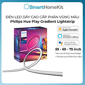 Mua Đèn LED dây Philips Hue Play Gradient Lightstrip For TV - Đèn RGB cao cấp 16 triệu màu đồng bộ màn hình - Hàng Chính Hãng