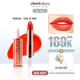 Son thỏi lì mịn chotto matte yumeisakura cam bí ngô pumpkin orange lipstick yms03a 3.5g