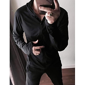 Áo chống nắng Nam màu đen