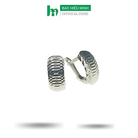 Bông Tai Khuyên Tai Bạc 925 Phay Máy BẠC HIỂU MINH HT355