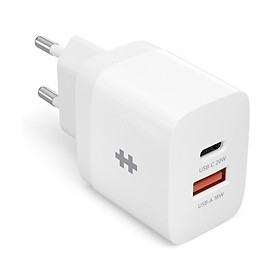 Sạc nhanh dành cho iPhone 14/13/12 HYPERJUICE 2 cổng 20W Charger Small size-HJ205EU-Hàng chính hãng