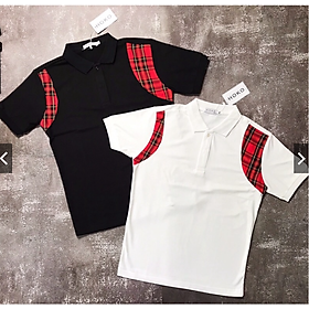 [Xả Kho] Áo Polo Kẻ Sọc Đỏ Nam Nữ
