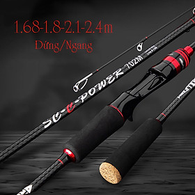 Hình ảnh Review Cần Câu Lure Carbon RollFish Đầu Bu Chống Xoắn RF-1 Máy Ngang Và Máy Đứng Giá Rẻ CC25