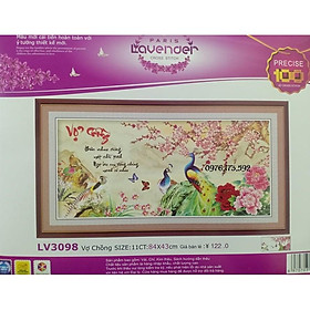 Tranh thêu chữ thập Vợ Chồng I  84x43cm I LV3098