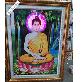Mua Tranh đính đá phật ngồi gốc bồ đề thích hợp treo phòng thờ