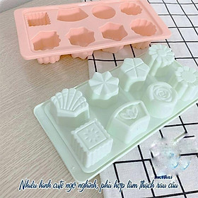 Mua Set 3 Khay đá  khuôn làm thạch rau câu 8 viên các hình dễ thương