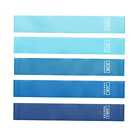 Bộ 5 dây kháng lực đàn hồi bằng silicone với 5 mức độ tập khác nhau-Màu xanh dương