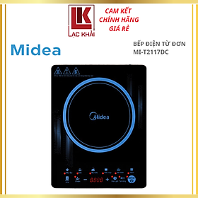 Mua Bếp điện từ Midea MI-T2117DC  Công suất 2100W  Mặt bếp kính Ceramic  tặng kèm nồi - Hàng chính hãng  Bảo hành 12 tháng