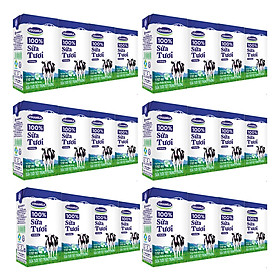 COMBO 6 LỐC SỮA TƯƠI TIỆT TRÙNG VINAMILK 100% ÍT ĐƯỜNG - LỐC 4 HỘP X 110ML