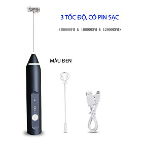 Mua Máy đánh trứng  cà phê  sữa 3 tốc độ MFB1501C  dùng pin sạc  2 đầu khuấy bằng inox