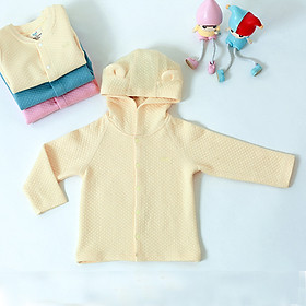 Áo khoác chần bông cho bé mũ tai gấu siêu dễ thương (4-15kg) , hàng chính hãng HAKI BB014