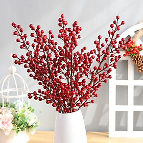 Mua Hoa Giả - Combo 5 cành Cành Đào Đông giả Havi 80 cm 12 nhánh loại 1 trang trí nhà cửa tinh tế  sang trọng