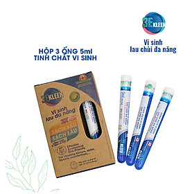 [NHÀ SẠCH THÌ MÁT] Bộ sản phẩm lau chùi đa năng sinh học 3E KLEEN - Hộp 3 ống 5ml dung dịch đậm đặc