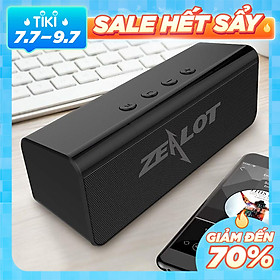 Loa bluetooth Zealot không dây nghe nhạc cực hay, âm thanh chất lượng cao, hỗ trợ kết nối Bluetooth 5.0, thẻ nhớ, USB - Hàng chính hãng