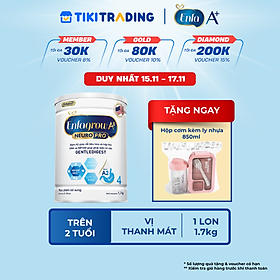 Sữa bột Enfagrow A2 Neuropro 4 1.7kg giúp dễ tiêu hóa, hấp thu dành cho trẻ 3-6 tuổi