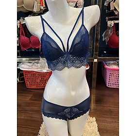 Bộ Đồ Lót Ren Hoa Không Gọng Không Mút Dây Cách Điệu Sexy