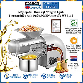 Mua Máy ép dầu thực vật 2 trục Nóng và Lạnh thương hiệu Anh Quốc AOSIDA WF-J118 - Công suất 1800W - Hàng chính hãng