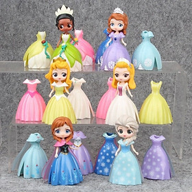 Đồ chơi búp bê thay váy: Set 1 búp bê công chúa Disney cổ tích kèm 3 váy dạ hội thời trang thay đổi (mẫu ngẫu nhiên)