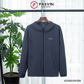 Áo Khoác Gió Nam Fasvin 01 Lớp Có Mũ Chất Liệu Cao Cấp, Cản Bụi, Cản Gió, Giữ ấm AG25683.HN