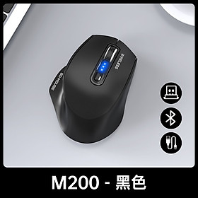 Chuột không dây Bluetooth M200 pin sạc Type-C đa kết nối 3 chế độ, công thái học chống mỏi cổ tay, DPI 6400 cho máy tính laptop- Hàng Nhập khẩu