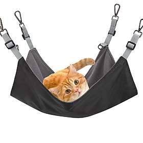Giường Hamp cho mèo có dây đai và móc có thể điều chỉnh cho động vật nhỏ, đu hai bên cho mèo, chồn, thỏ, chinchilla, mèo, lợn