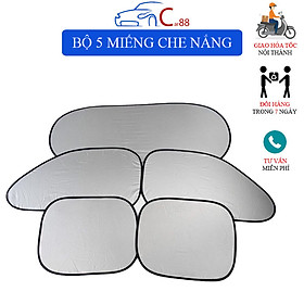 Bộ 5 Tấm Che Nắng Ô Tô Tráng Bạc Chống Tia UV Bảo Vệ Người Và Nội Thất Xe 94