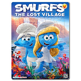 Xếp hình Tia Sáng Smurfs - The lost village 30 Mảnh Ghép - Tặng kèm tranh