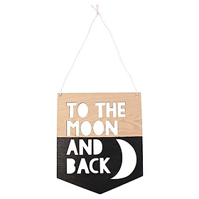 Rustic To The Moon And Back Wooden Sign Wall