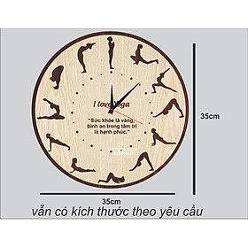 Mua (Mẫu Mới) Đồng Hồ Treo Tường Yoga Trang Trí Nhà Cửa  Phòng Tập