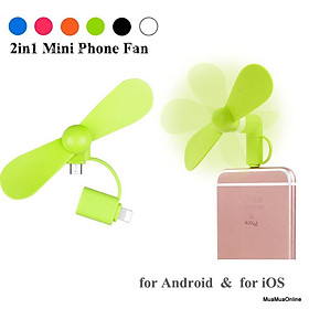 Mua Quạt Mini 2 Cánh Cắm Nguồn Lightning & Micro