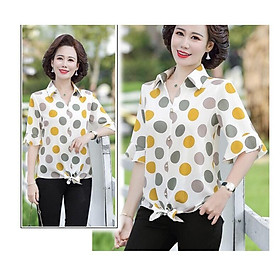 Áo sơ mi chấm bi trung niên - thời trang bigadela -n21-621