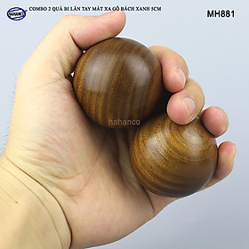 COMBO 2 quả bi 5cm mát xa - lăn tay Gỗ Bách Xanh (MH881) Mát xa giúp dẻo tay, chống mỏi toàn diện