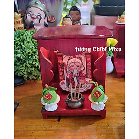 Mua Bàn thờ bài vị Thần Tài - Nguyệt Lão - Ông Táo mini Giàu có Quà tặng Đồ trang trí Bạn bè