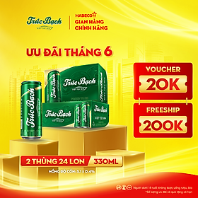 Combo 2 Thùng Bia Trúc Bạch - Thùng 24 lon 330ml