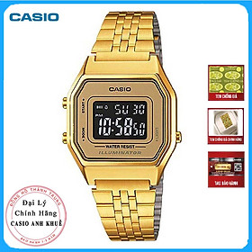 Đồng hồ nữ dây kim loại Casio LA680WGA-9BDF