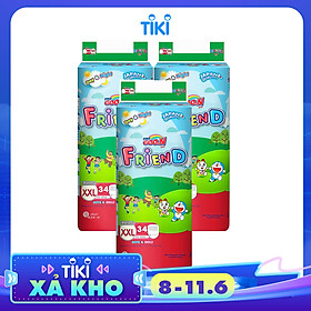 Combo 3 Tã Quần Goo.n Friend Gói Cực Đại XXL34 (34 Miếng)